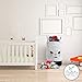 Fawn Hill Co Bunny Laundry Hamper Basket for Baby Nursery or Toddler Room | Collapsable Storage Tote Organizer with Durable Handles for Clothes, Kids Toys, Dirty Laundry | Modern Decor (Black & White)