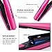 2 IN 1 Wireless Mini Hair Straightener Portable Ceramic Flat Iron USB Rechargeable Curler, Fix Styling Quick, Good for Travel(Rose red)