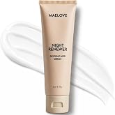 MAELOVE Night Renewer Night Cream with 2-in-1 Glycolic Acid Treatment, Unscented, For Sensitive Skin