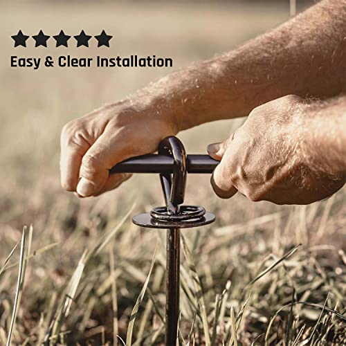 SÄKER Heavy Duty Tie Out Stake Premium Strongest Dog Anchor Holds 2