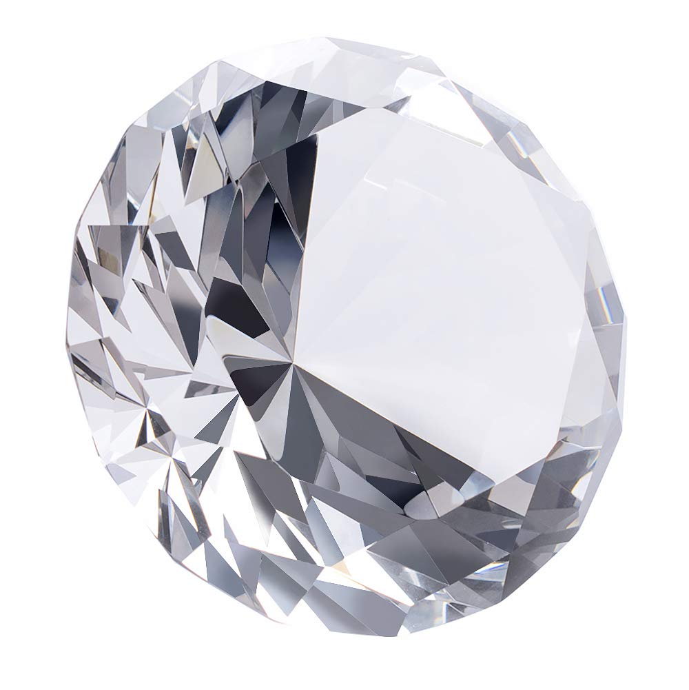 LONGWIN 100mm(3.9") Crystal Diamond Paperweight Nail Dispaly Prop Mother's Day Gift Wedding Favor Centerpieces Home Decor(Clear)