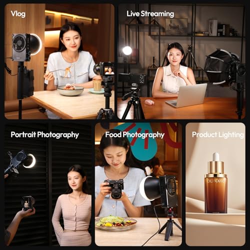 Ulanzi C01 100W COB Lights - PD 3.0 Powered, Led Video Light 2700K-6500K,14500Lx,CRI 96+, Knob Control, Compact & Lightweight (343g), Type-C Fast Charging,for Portrait/Studio Lights,Mini Bowens Mount