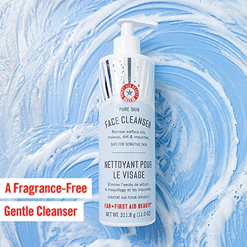 First Aid Beauty Pure Skin Face Cleanser, Sensitive Skin Cream Cleanser