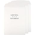 Qilery 3 Pieces Oversized Last Will And Testament Envelopes 10.2 x 12.9 Inch Self Adhesive Tear Resistant Envelopes White Large Mailing for Home Office Business Supplies