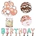 Makkow Rose Gold Balloons - Confetti & Latex Balloons (32 pcs) 12 inch Premium Party Balloons for Bridal Shower Decorations Wedding Birthday Decorations, Balloons for Party ! 2 pcs Ribbon included