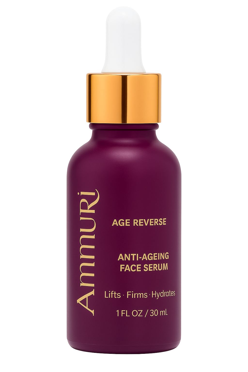 Ammuri Age Reverse Face Serum 30ml – Anti-Ageing, Firming, Hydrating with Matrixyl 3000, Hyaluronic Acid & Vitamin C – Smooths Wrinkles & Boosts Radiance – UK Made — image 1