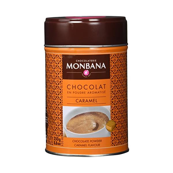Monbana Schokoladenpulver Karamell 250g Dose (mind. 32% Kakao), 1er Pack (1 x 250 g)