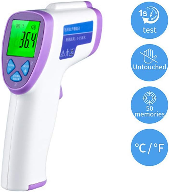 Infrared Thermometer, Fever Ear Forehead Thermometer Portable Temperature Gun Non Contact Digital Baby Child Adult Thermometer for Body Surface and Room