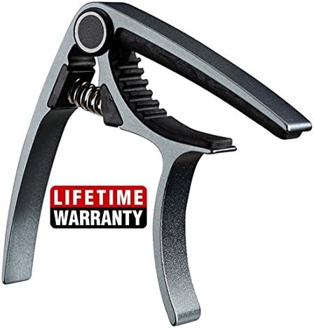 Rinastore Guitar Capo - Acoustic &amp; Electric Guitar Capo - Ultra Lightweight Aluminum Metal for 6 &amp; 12 String Instruments (MMS-Grey)