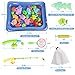 Fishing Game for Kids - Magnetic Fishing Toy for Toddlers, 53 PCS Plastic Floating Fishing Bath Toys Set for Kids Bath Time, Learning and Education Toys for Children
