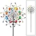 Collections Etc Bright Colorful Spinning Kaleidoscope Garden Decor Yard Stake with Sparkling Acrylic Beads