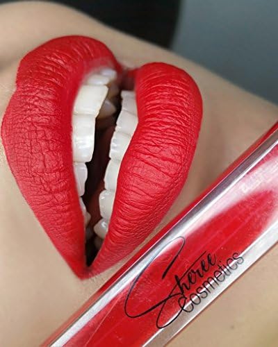 Liquid Matte Lipstick | Transfer Resistant Liquid Lipstick by Sheree Cosmetics, Cruelty, Smudge, and Paraben Free Makeup | Waterproof Matte Liquid Lipstick 6.6mL | Made in USA | Scarlet Rouge Color
