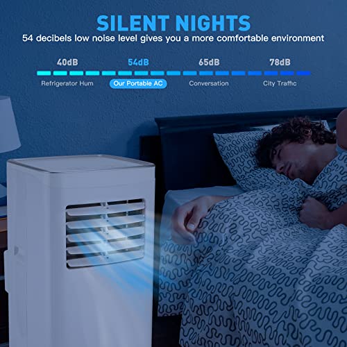 Portable Air Conditioners-8,000 BTU 3-in-1 Air Conditioner Portable with Dehumidifier and Fan Mode, Cools up to 200 square feet, Portable AC with Remote Control＆24 Hours Timer for Home, Office, Dorms