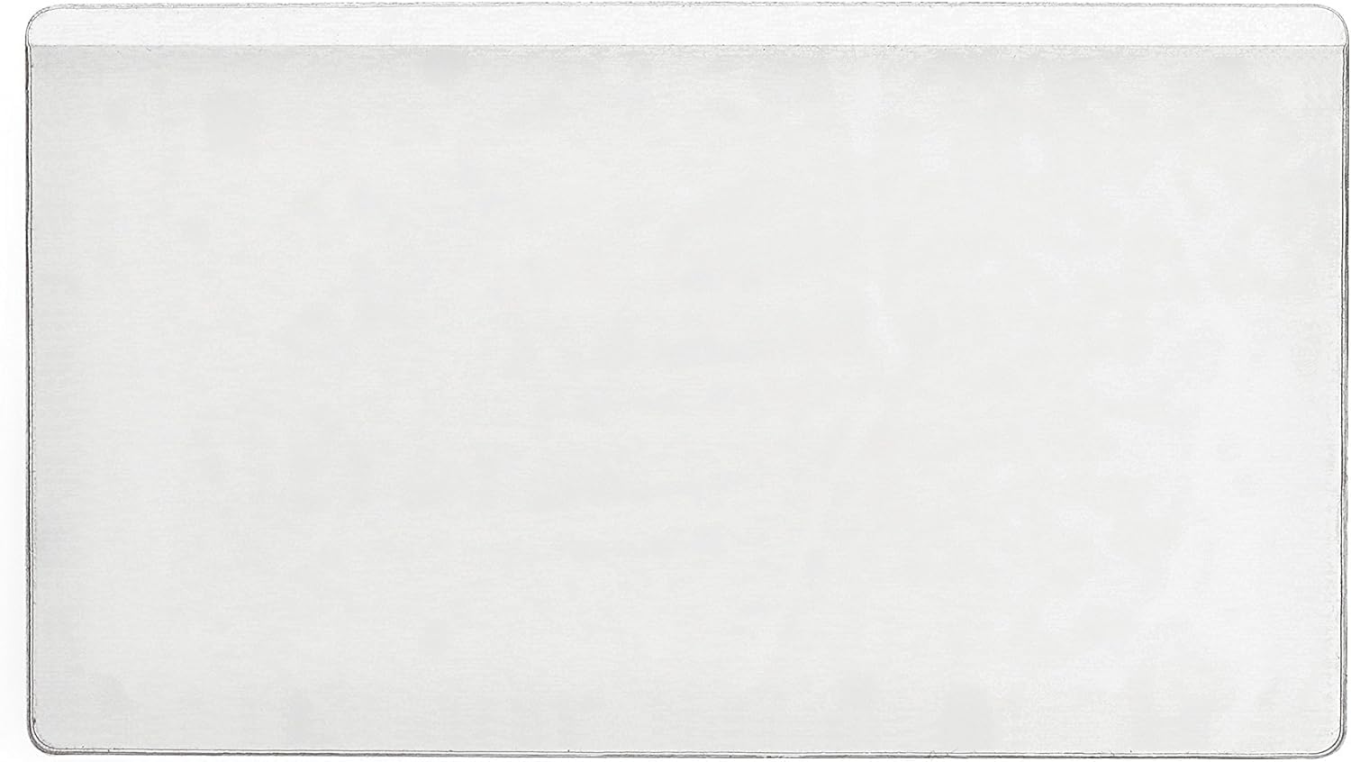 Durable POCKETFIX Self Adhesive Business Card Pockets - German Made Sticky Back Plastic Holder Wallets Stick on Pouch 100 Pack - 101 x 61 mm