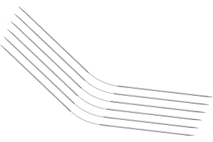 uxcell 6Pcs 1.8mm Double-Pointed Flexible Knitting Needles 9 Inch(23mm) Stainless Steel Needle for Handmade Projects DIY Knit