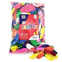 UTC Global 300 Party Balloons 12 Inch 12 Assorted Colors - Bulk Pack of Strong Latex Balloons for Party Decorations, Birthday Parties Supplies or Arch Decor