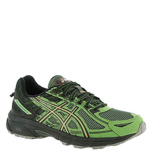 ASICS Mens Venture 6 Running Sneaker, Cedar Green/Lava Orange, Size 14