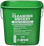Winco PPL-6G Cleaning Bucket, 6-Quart, Green Soap Solution