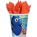 Finding Dory Party Supplies Pack for 16 Guests Includes: Straws, Dessert Plates, Beverage Napkins, Cups, and Table Cover