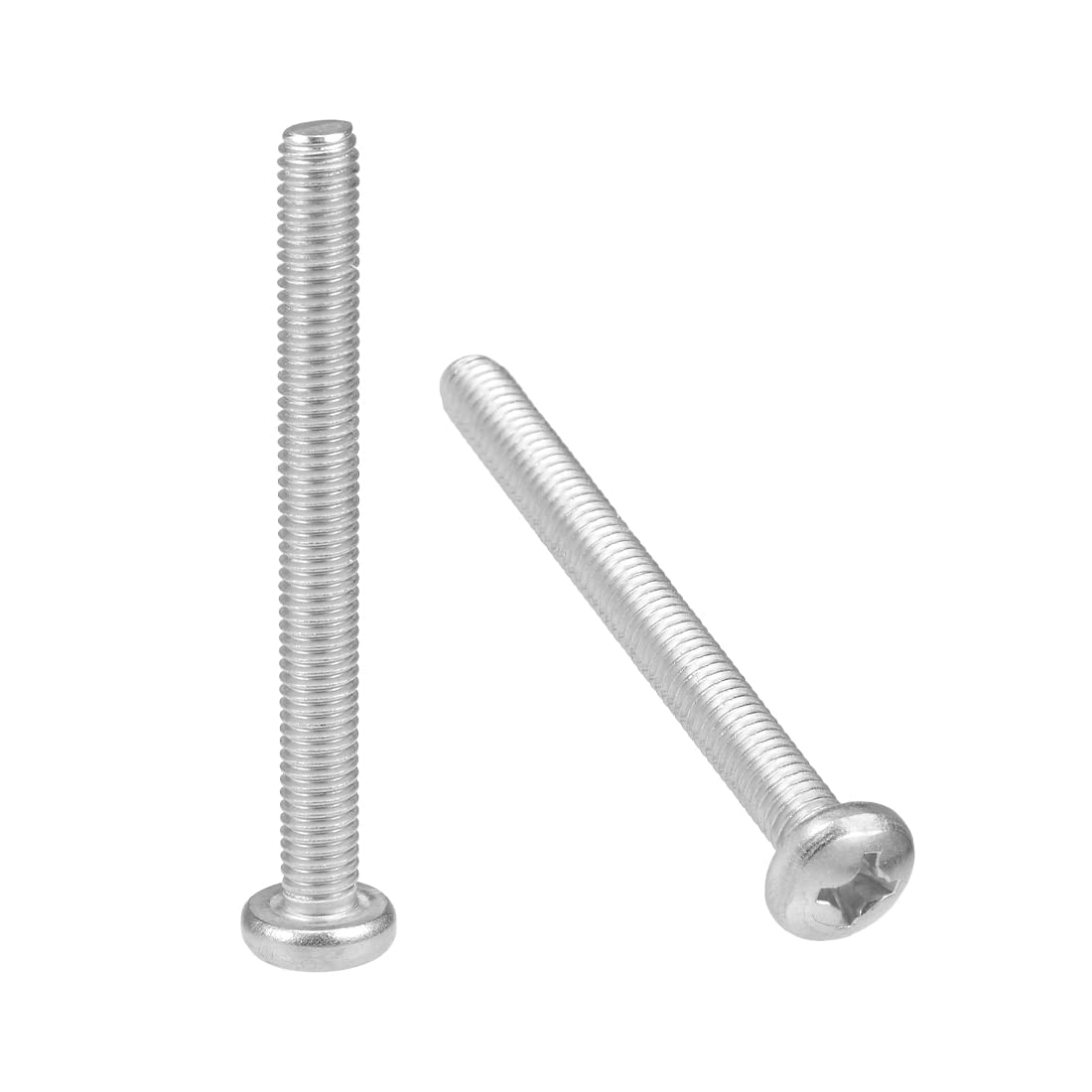 sourcing map M6x60mm Machine Screws Pan Phillips Cross Head Screw 304 Stainless Steel Fasteners Bolts 10Pcs