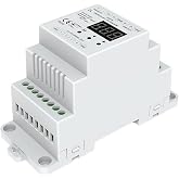 DMX512 to 4CH 0-10V Decoder 0-10V LED Dimmer DMX512 Signal to 0-10V Signal RGB/RGBW Controller 4 Channel Dimmer 5-24V