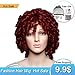 Short Curly Synthetic Hair Wigs Andromeda Afro Kinky Curly Heat Resistant Fiber Hair Wig for African American Black Women