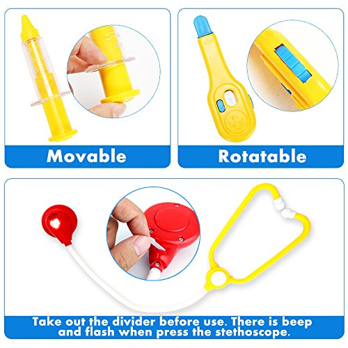 image for Zebrum Medical Toy Kit, Pretend Doctor & Nurse Medical Box Play-set fo