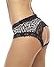 Sofishie Sexy Midnight Open Back Bow-Tie Panty/Panties/Underwear - Leopard Black - Large