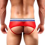 YiZYiF Men's Underwear Mesh Open Butt Briefs Jockstrap Bikinis Panty