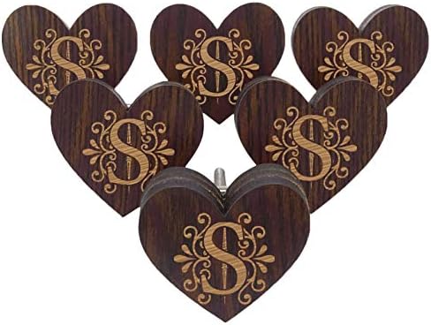 Iba Indianbeautifulart Brown Engraved Knobs Pack Of 10 Wooden