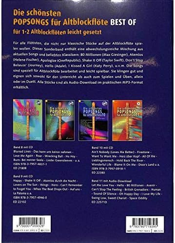 The Most Beautiful Pop Songs For Alto Recorder Best Of Edition With Online Audio File And Music Clip Schott Music Ed23235 9783795719395 Amazon De Musical Instruments amazon de