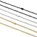 Jstyle 2mm Stainless Steel Mens Womens Beads Chain Necklace Ball Link Dog Tags 3 Pcs a Set 16-36 Inch