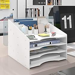 Natwind Office White Desktop Organizer Paper File