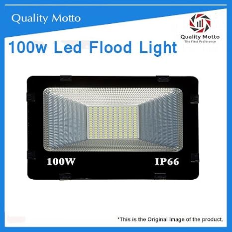 Quality Motto 100 Watt Ultra Thin Slim IP66 LED Flood Outdoor Light (Cool White, 100W)