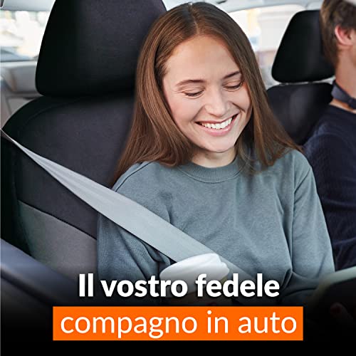 Upgrade4cars Universal Front Car Seat Covers Black Grey | Universal Seat Cover Set for Driver and Passenger | Interior Car Accessories