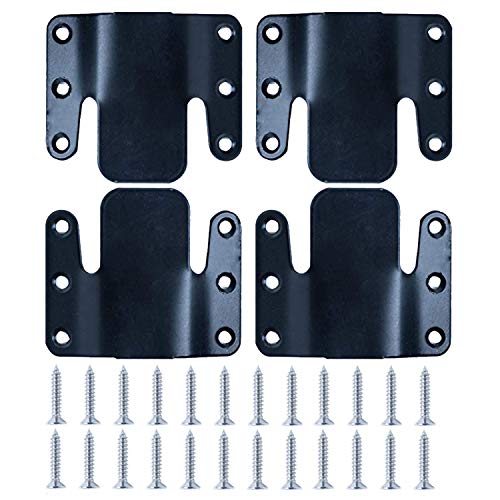LazyMe Universal Sectional Sofa Interlocking Sofa Connector Bracket with Hardware- 2 Sets, 4 Piece