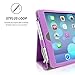 Snugg iPad Air & New iPad 9.7 inch 2017 Case - Smart Cover Case with Kick Stand & (Purple Leather) for the Apple iPad Air 1 (2013)