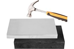 CHENTEC Steel and Rubber Block 2 Pcs Work Bench Blocks Stamping Block 4" x 6" (10CM x 15CM)