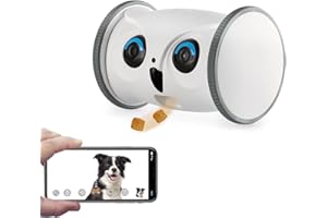 SKYMEE Owl Robot: 1080P Full HD Pet Camera with Treat Dispenser, Interactive Toy for Dogs and Cats, Full House Mobile Monitoring via App,2 Way Talk,No Monthly Fee