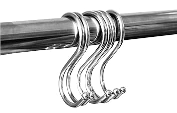 Amazon Com 12 Pcs S Shape Roller Shower Curtain Rings Curtain