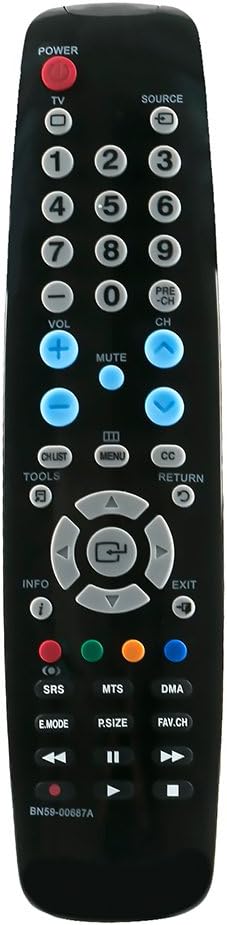 BN59-00687A Replace Remote Control Fit for Samsung TV LN26A450 LN26A450C1 LN26A450C1D LN26A450C1DXZA LN26A450C1DXZC LN26A450C1DXZX LN26A450C1H LN26A450C1HXZA LN26A450C1XRL