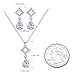 Incaton Mothers Day Jewelry Sets Gift CZ Necklace Set-Water Drop Necklace Earrings Set Jewelry Gifts for Women