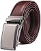 Bulliant Men's Genuine Leather Ratchet Belt for Men with Slide Buckle, Trim to Fit
