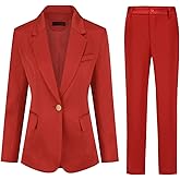 YYNUDA Women's Business Suit Set Ladies 2 Piece Office Work Solid Blazer Jacket and Pants