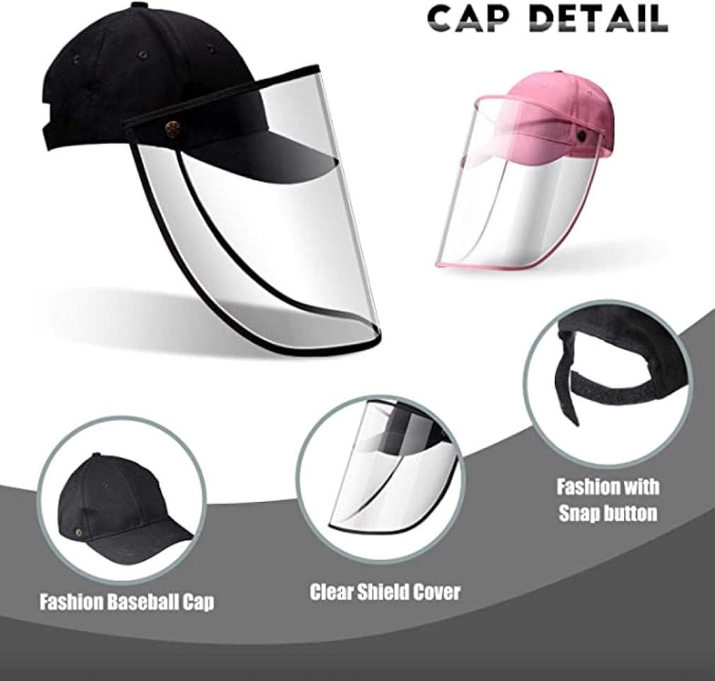 COOLOUS SmartCoolous Removable Baseball Cap Adult Size Baseball Cap with TPU Shield and Extender Hook Adjustable Black: Clothing