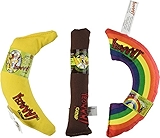 YEOWWW! Catnip Toy Variety Pack Cigar & Banana & Rainbow Made in USA