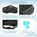 *NEW QUILTED DESIGN* Sleep Mask: #1 Recommended Eye Mask, Premium soft satin material, Blackout technology, Comfortable, Adjustable, Heavenly. Sleep better today, Sweet Slumber