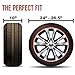 TCP Global Set of 2 Waterproof Vinyl RV Wheel & Tire Covers, Fits 24