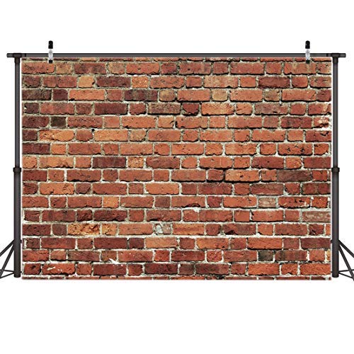 AIIKES 7x5FT Red Brick Wall Backdrop Retro Brick Photography Background Home Decoration Party Banner 11-506
