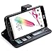 LG G Stylo Case, LK [Kickstand Feature] LG G Stylo Wallet Case, Luxury PU Leather Case Flip Cover Built-in Card Slots Stand For LG G Stylo, BLACK
